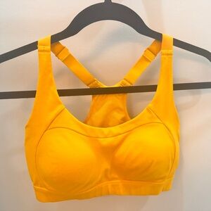 Yellow Gymshark sports bra